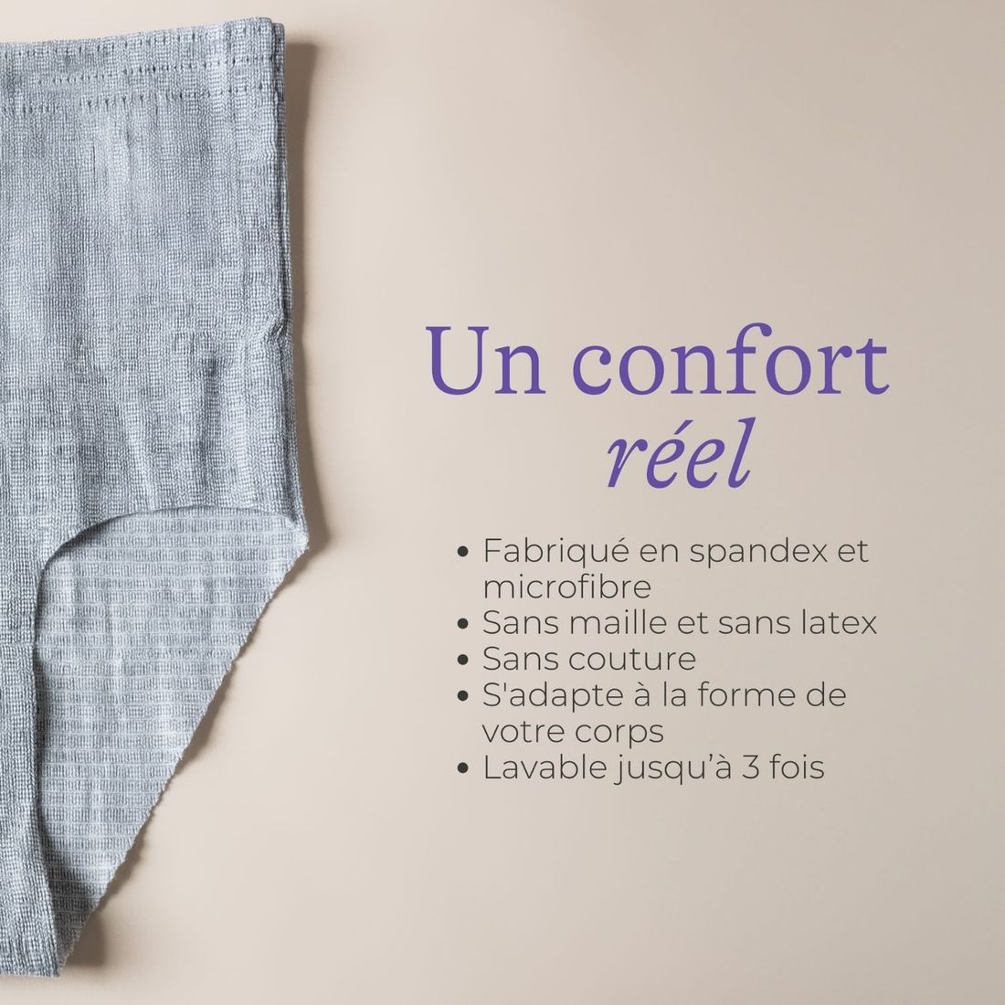 Lot de 4 slips filets de maternité lavables (Lansinoh) - Image 4