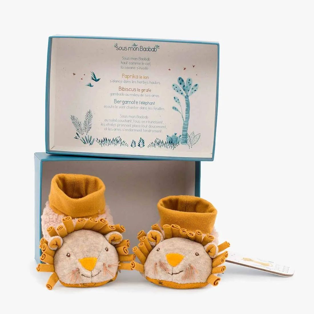 Chaussons bébé Lion (Moulin Roty) - Image 1