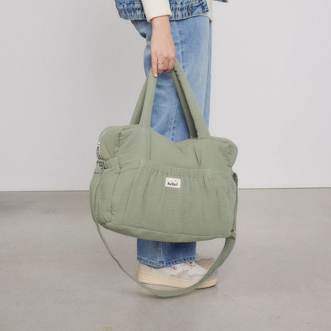 Sac à langer à anses vert amande (BEBEL) - Image 6