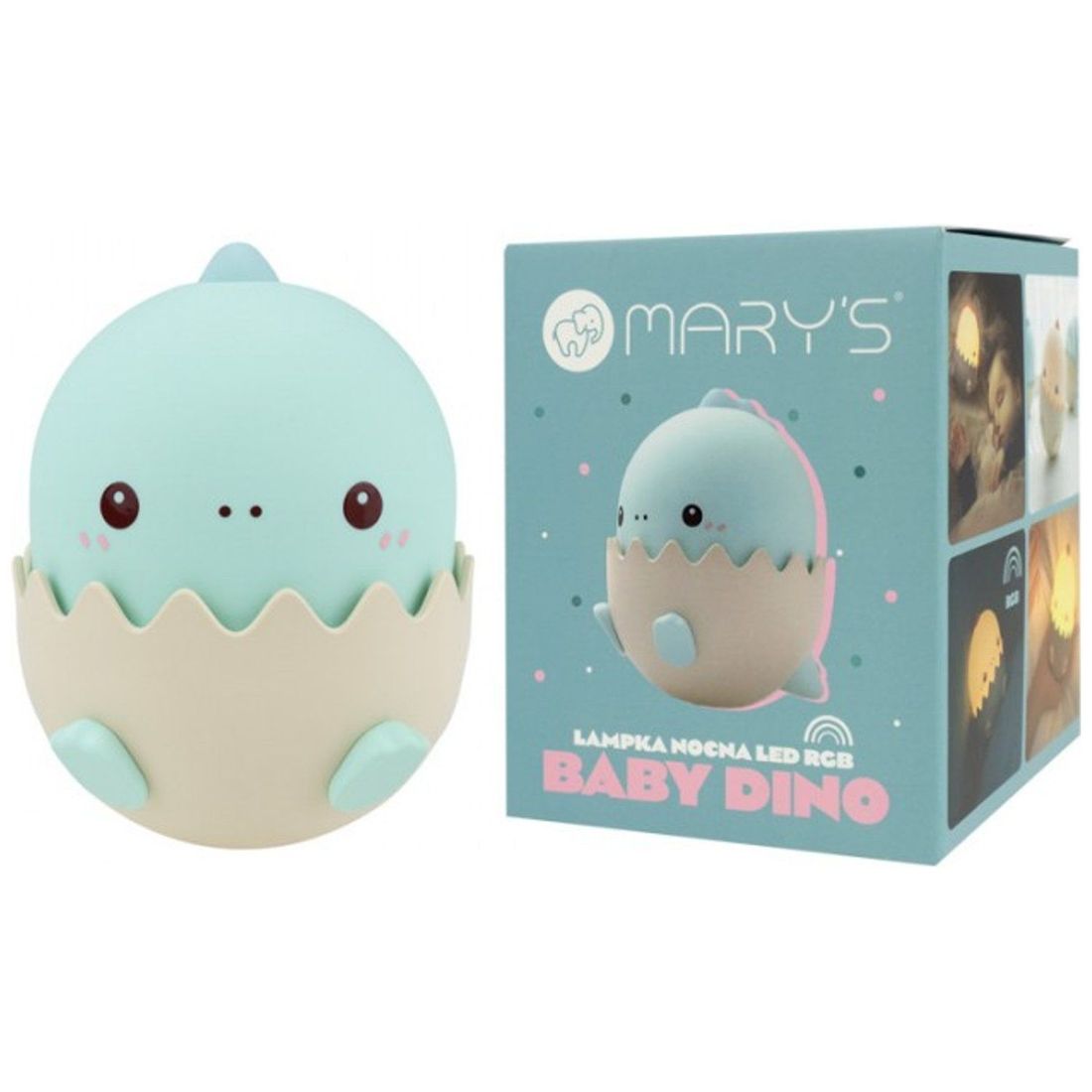 Veilleuse rechargeable bébé Dinosaure Bleu (mary's) - Image 6