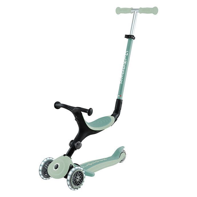 Trottinette Evolutive Go Up Active Lights Ecologic - Pistache (Globber) - Image 2