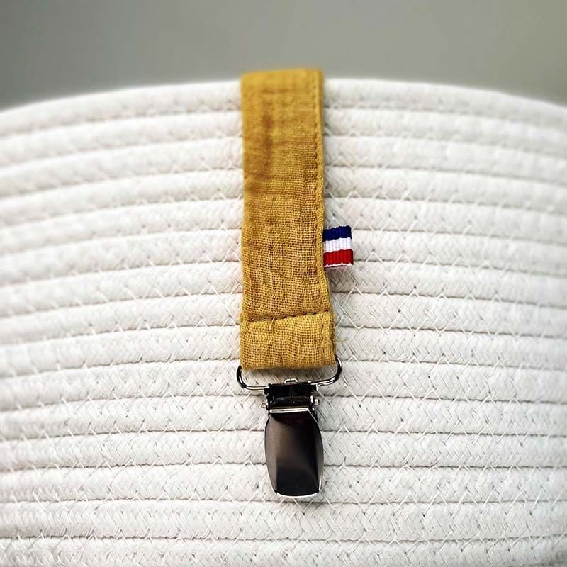 Attache tétine en coton bio teddy honey (Papate) - Image 2