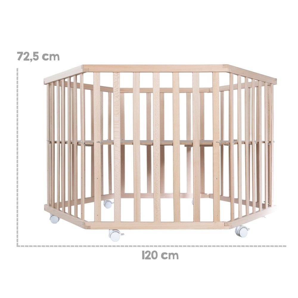 Parc hexagonal effet bois 72x120 cm (Roba) - Image 2