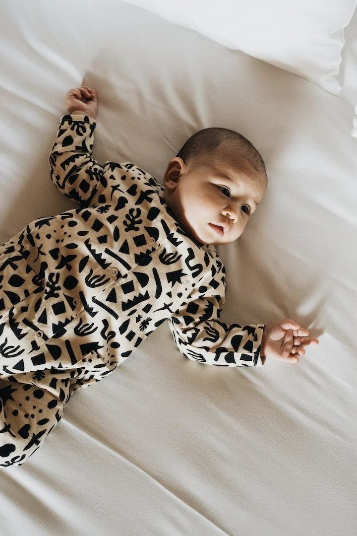 Combinaison bébé Géométric 100% coton biologique (You&Milk) - Image 1