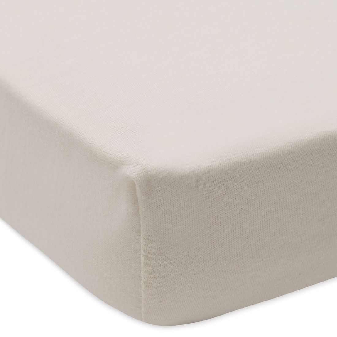 Lot de 2 draps housses en jersey pour matelas de parc Oatmeal-Sand (75 x 95 cm) (Jollein) - Image 1