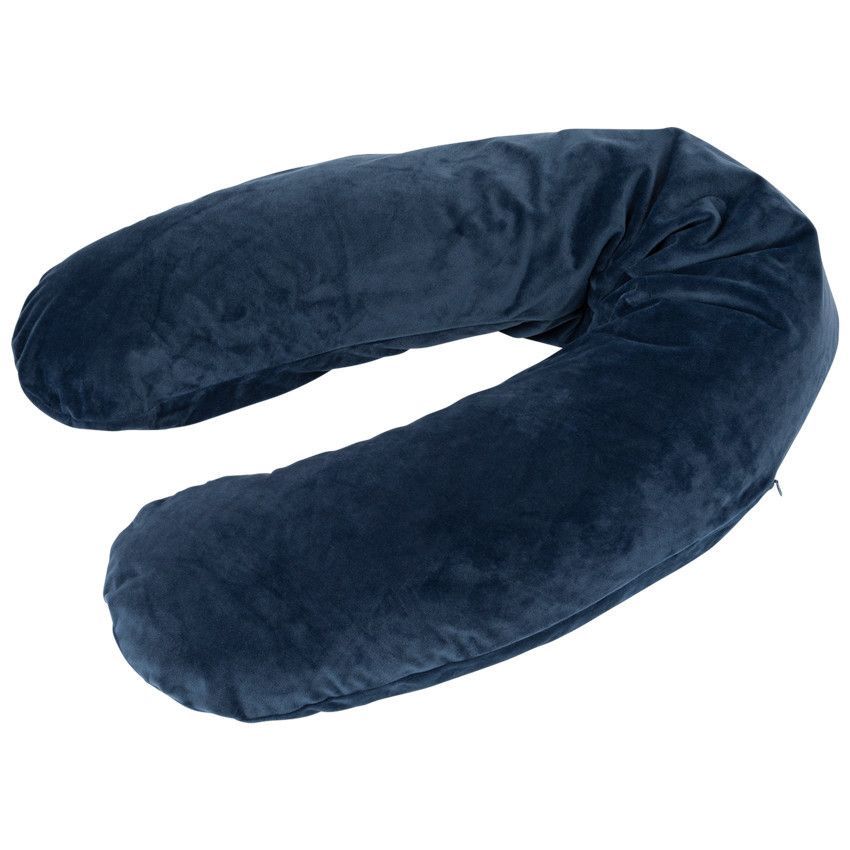 Coussin d'allaitement avec housse en velours Nuit Magique - Bleu marine (Prémaman) - Couverture
