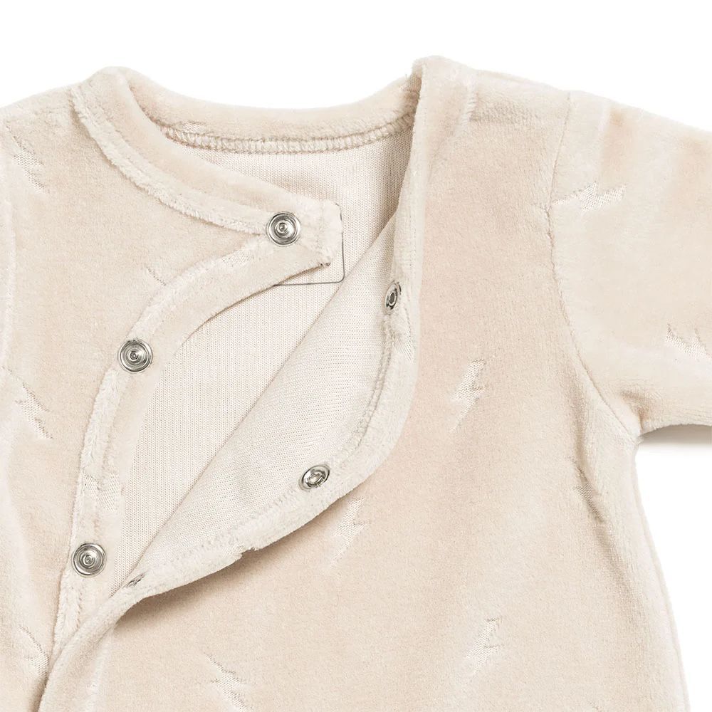Pyjama bébé en velours imprimé foudre (Marèse) - Image 2