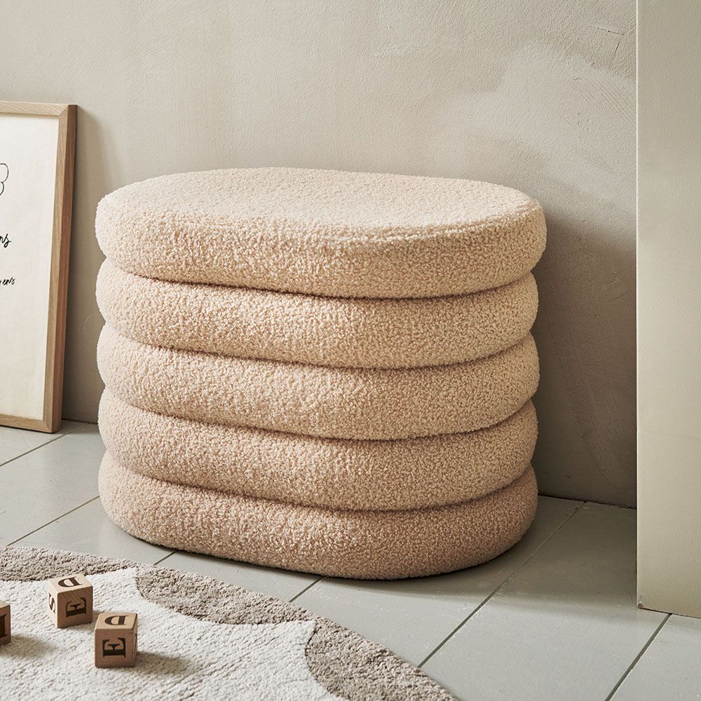 Petite Amélie | Pouf de rangement | Teddy | Marron clair | 30 litres | Pour enfant 3-7 ans (Petite Amélie) - Image 1