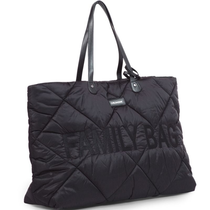 Sac à langer à anses Family bag matelassé noir (Childhome) - Image 7