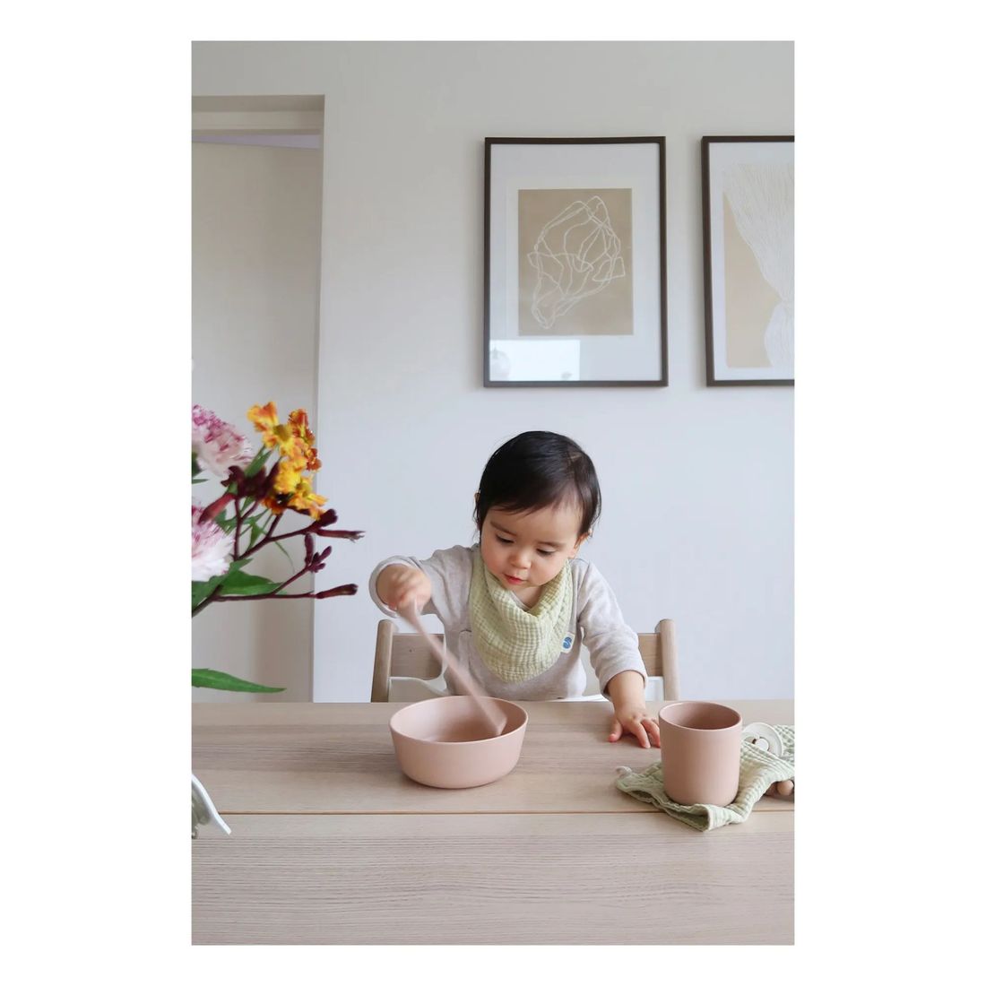 Soft Spot - Bavoirs bandana Garden en coton bio - Set de 3 (Soft Spot) - Image 1