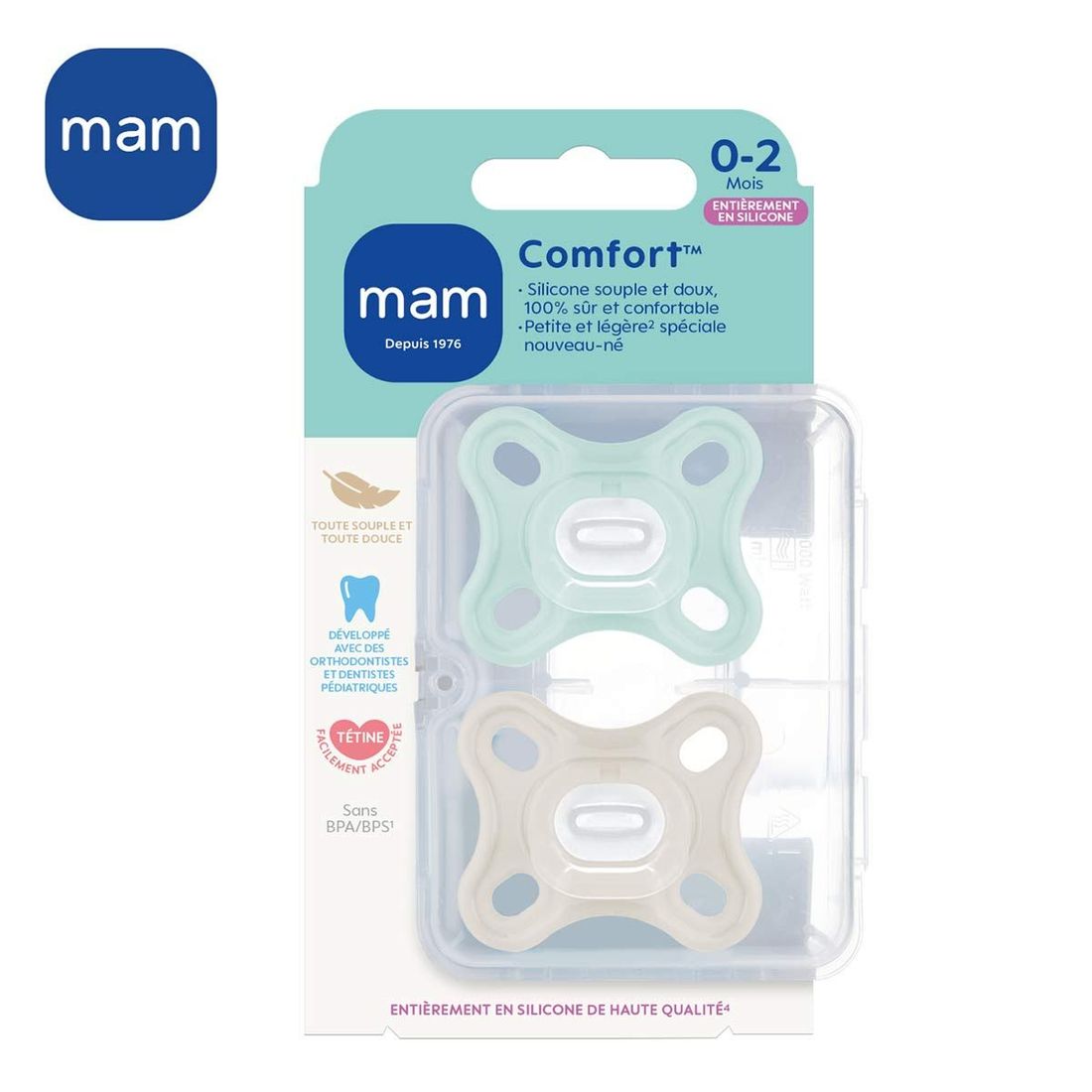 Lot de 2 Sucettes Comfort en silicone (Mam) - Image 5