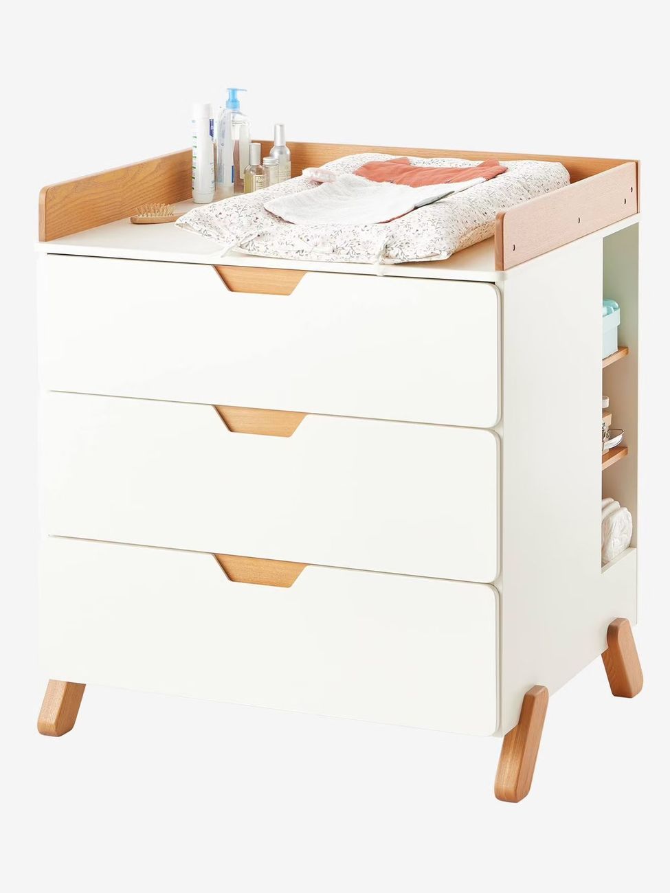 Commode à langer LIGNE PIROUETTE blanc - bois (Vertbaudet) - Couverture