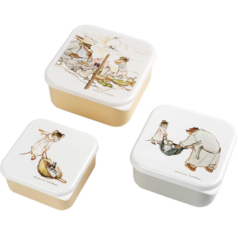Set de 3 lunch box Ernest et Célestine (Petit Jour Paris) - Couverture