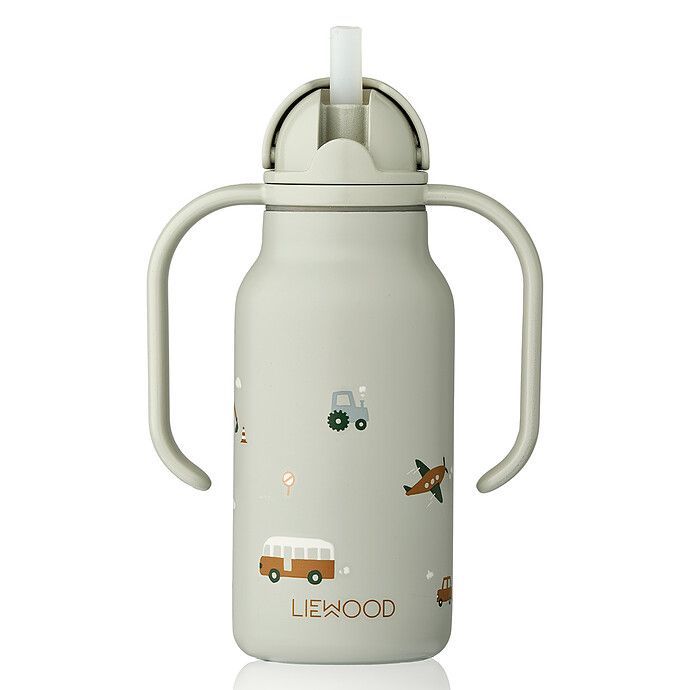 Gourde avec Poignées Kimmie Vehicles Dove Blue Mix - 250 ml (Liewood) - Image 2