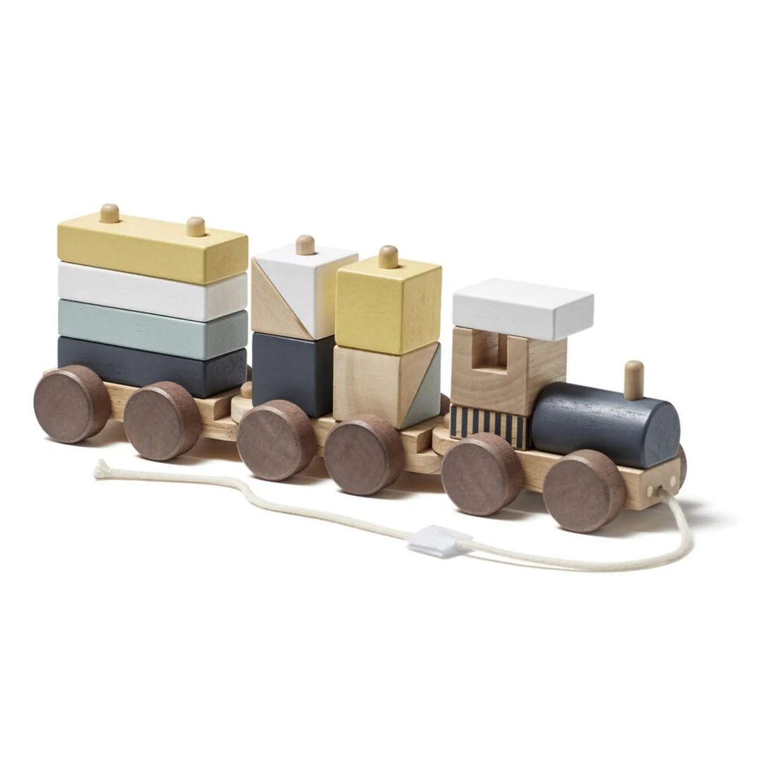Kid's Concept - Train avec cubes empilables en bois (Kid's Concept) - Image 1