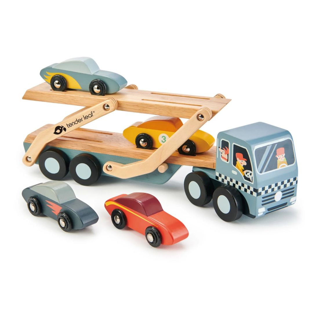 Tender Leaf Toys - Transporteur de Voitures en bois (Tender Leaf Toys) - Couverture