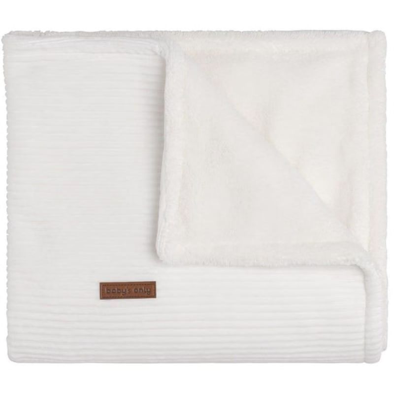 Couverture en teddy sense blanche (70 x 95 cm) (Baby's Only) - Image 1