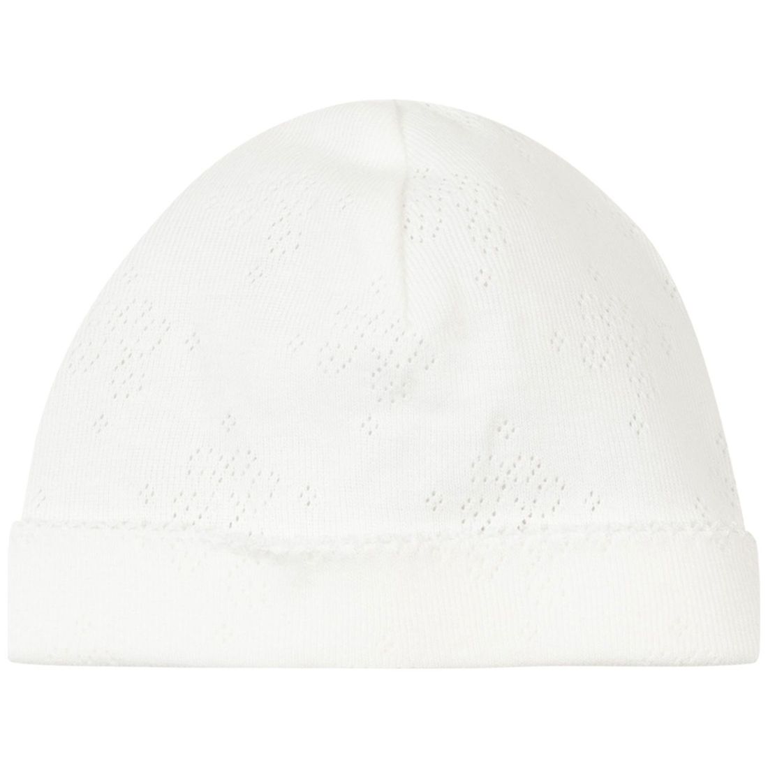Bonnet de naissance en coton bio écru (1-3 mois) (Tartine et Chocolat) - Image 1