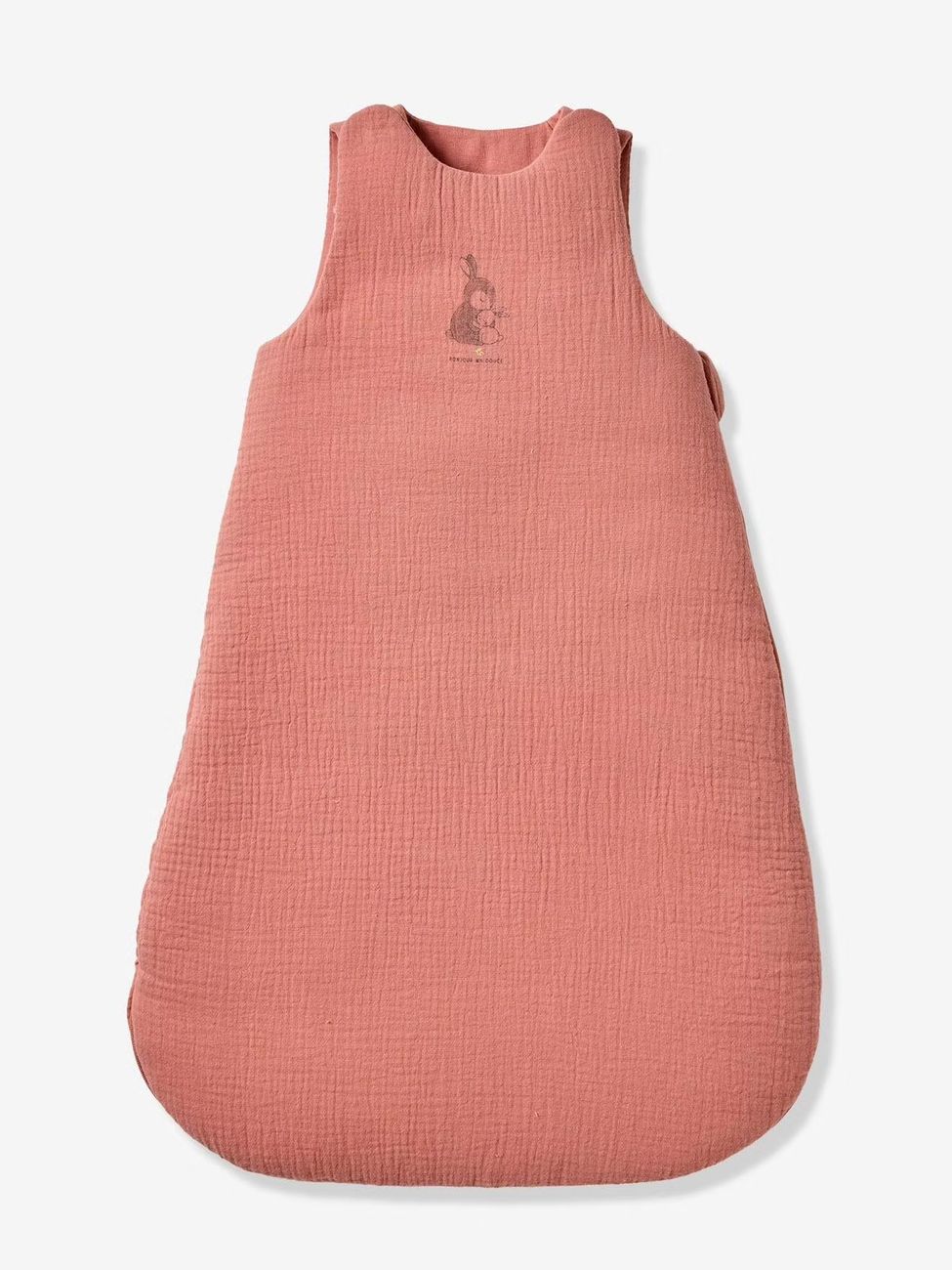 Gigoteuse en gaze de coton LAPIN vieux rose (Vertbaudet) - Image 2