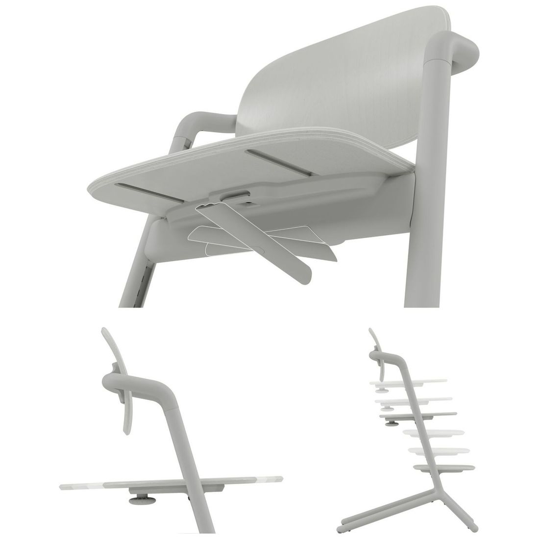Chaise haute évolutive 4 in 1 Lemo 2 Suede Grey (Cybex) - Image 10