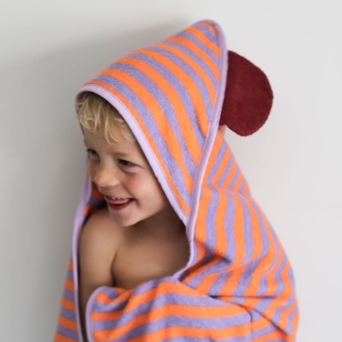 Cape de bain Ours Lavande (75 x 75 cm) (Quut) - Image 3
