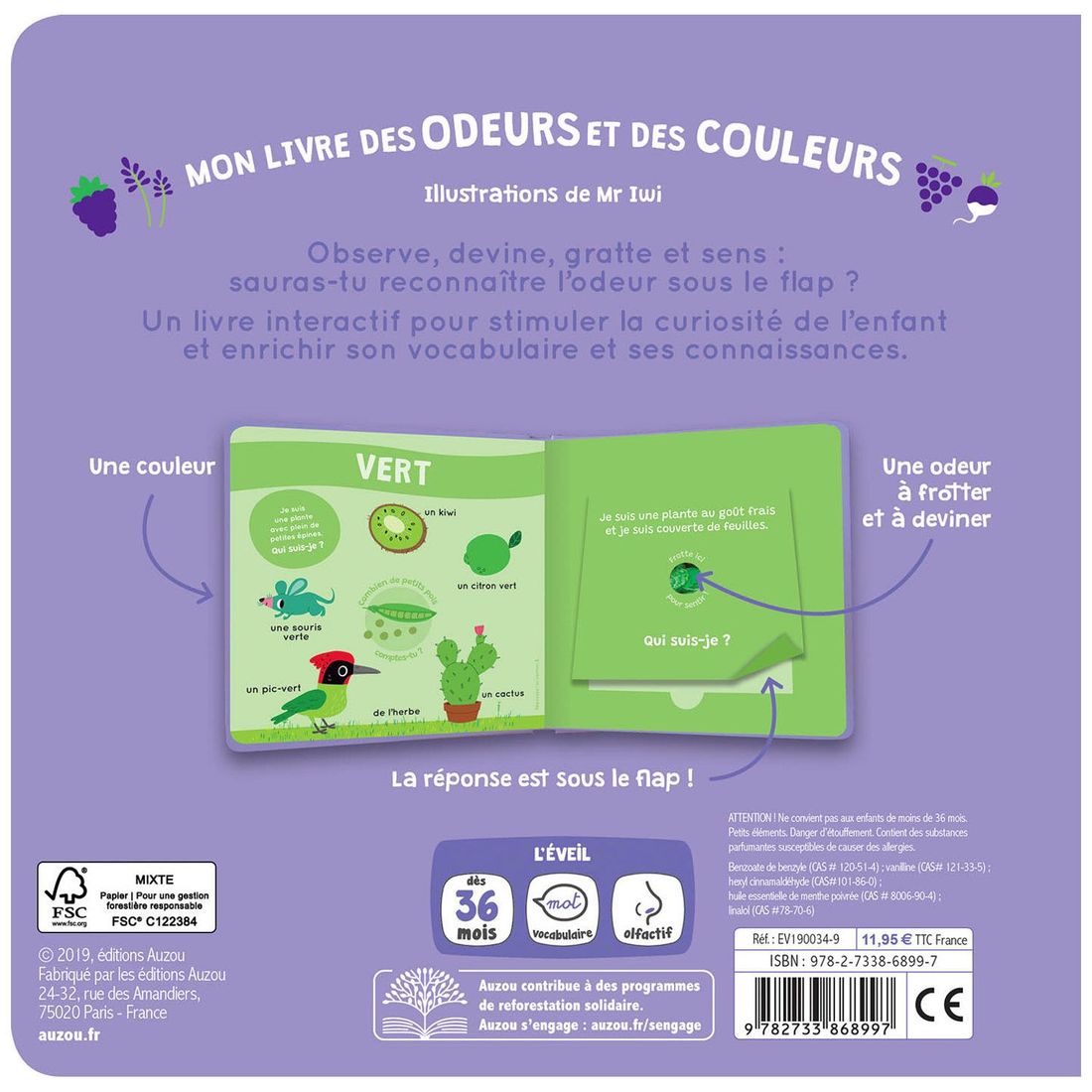 Mon livre des odeurs et des couleurs Le Jardin (Auzou Editions) - Image 4