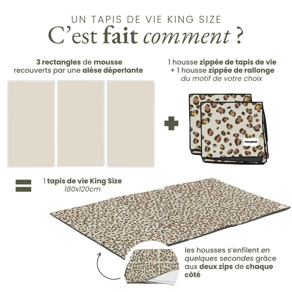 Tapis de vie King Size Olive (Mezamé Paris) - Image 3