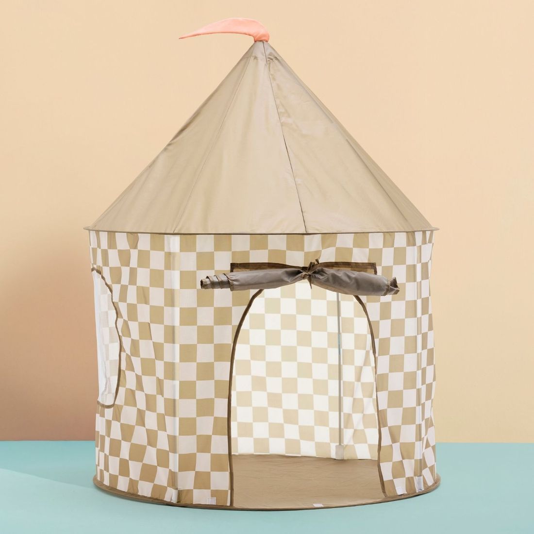 Tente de jeu à carreaux Khaki (Kid's Concept) - Image 4