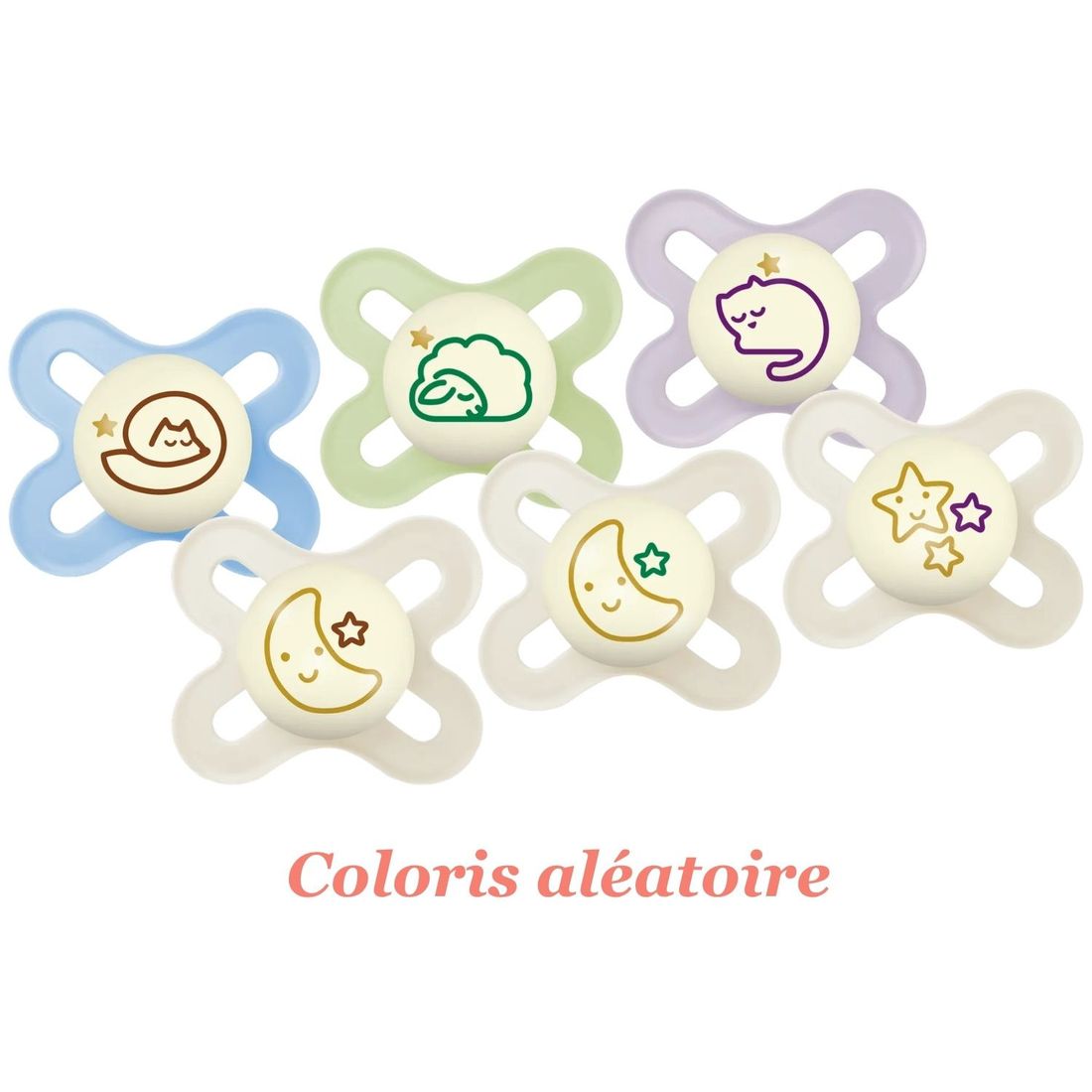 Lot de 2 sucettes Original Naissance Nuit coloris aléatoire (0-2 mois) (Mam) - Image 1