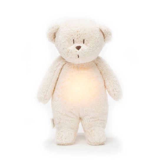Moonie - Peluche veilleuse musicale et lumineuse nature bio ourson Blanc polaire (Nanny Care) - Couverture