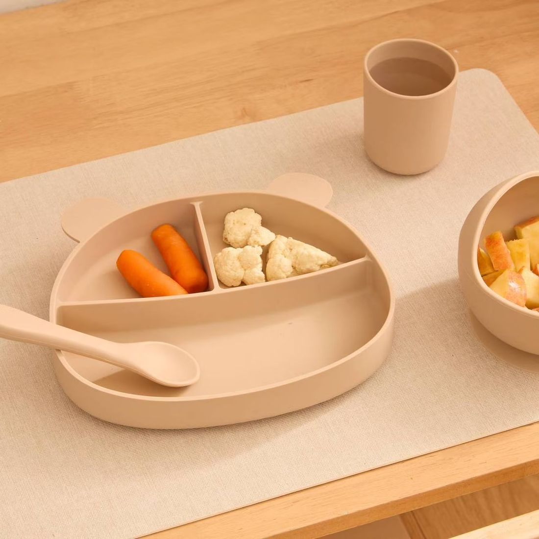 Set Repas Vaisselle 4 Pièces Enfant Ocre 2 (Atmosphera) - Couverture