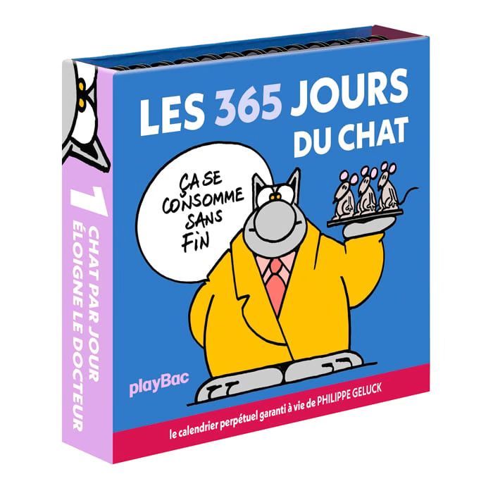 Le Chat - Coffret, volume 2 Tome 2 : Calendrier Les 365 jours du Chat (Play Bac) - Couverture