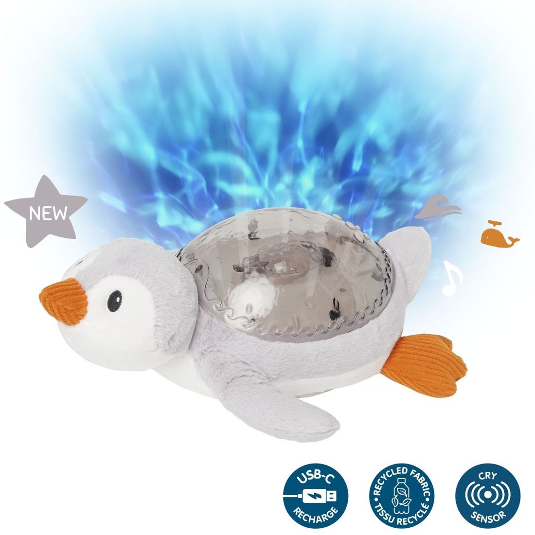 Veilleuse peluche Tranquil Penguin (rechargeable) (Cloud B) - Couverture
