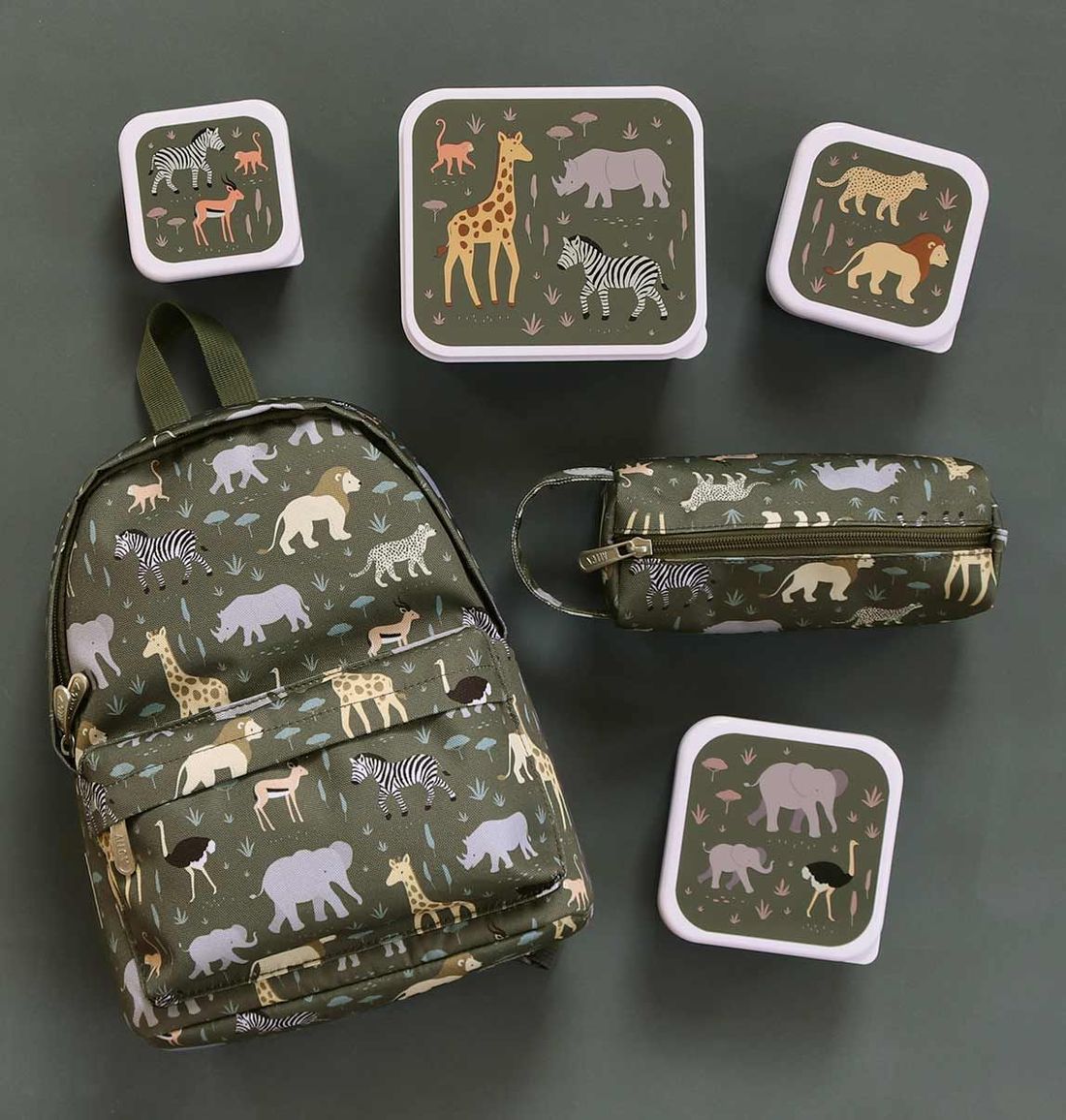 Lot de 4 boîtes à goûter Savane (A Little Lovely Company) - Image 5