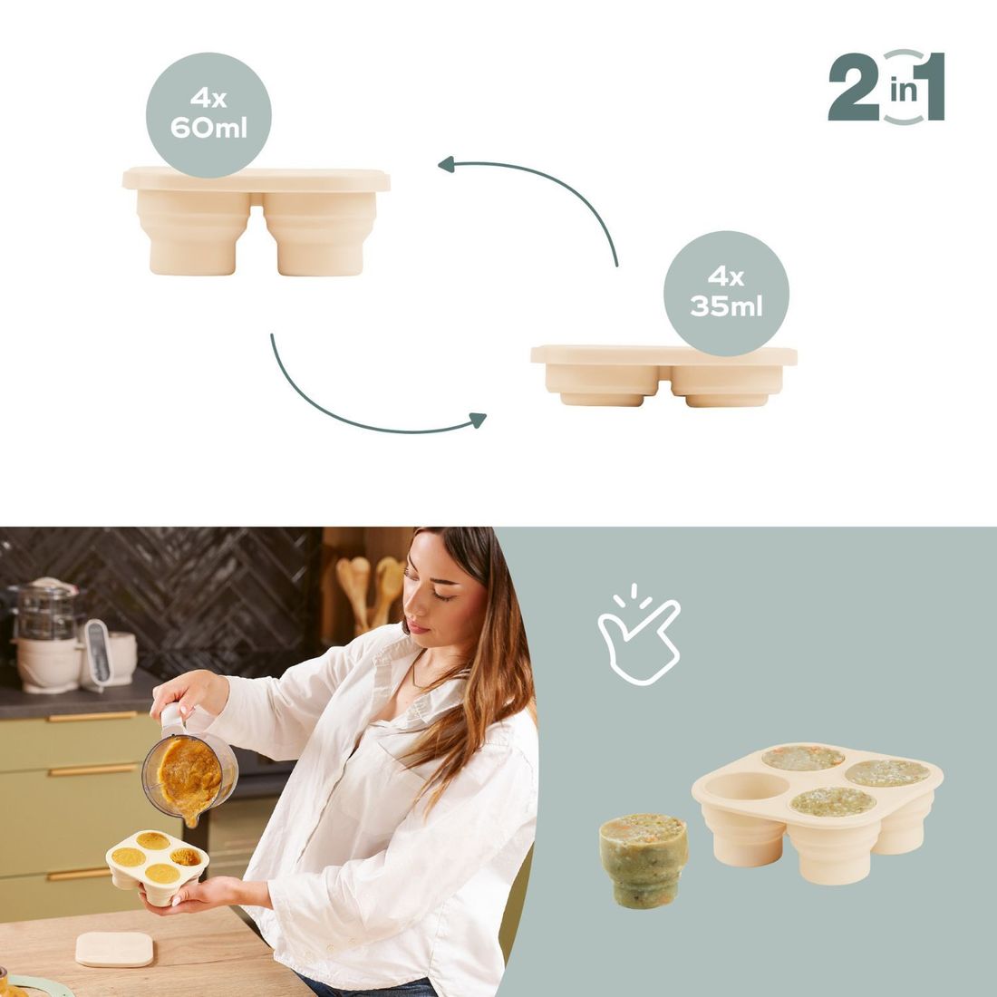 Set grignoteuse et moules en silicone (Babymoov) - Image 7