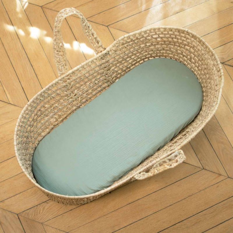Housse couffin ovale gaze coton jeanne (Sevira Kids) - Image 3
