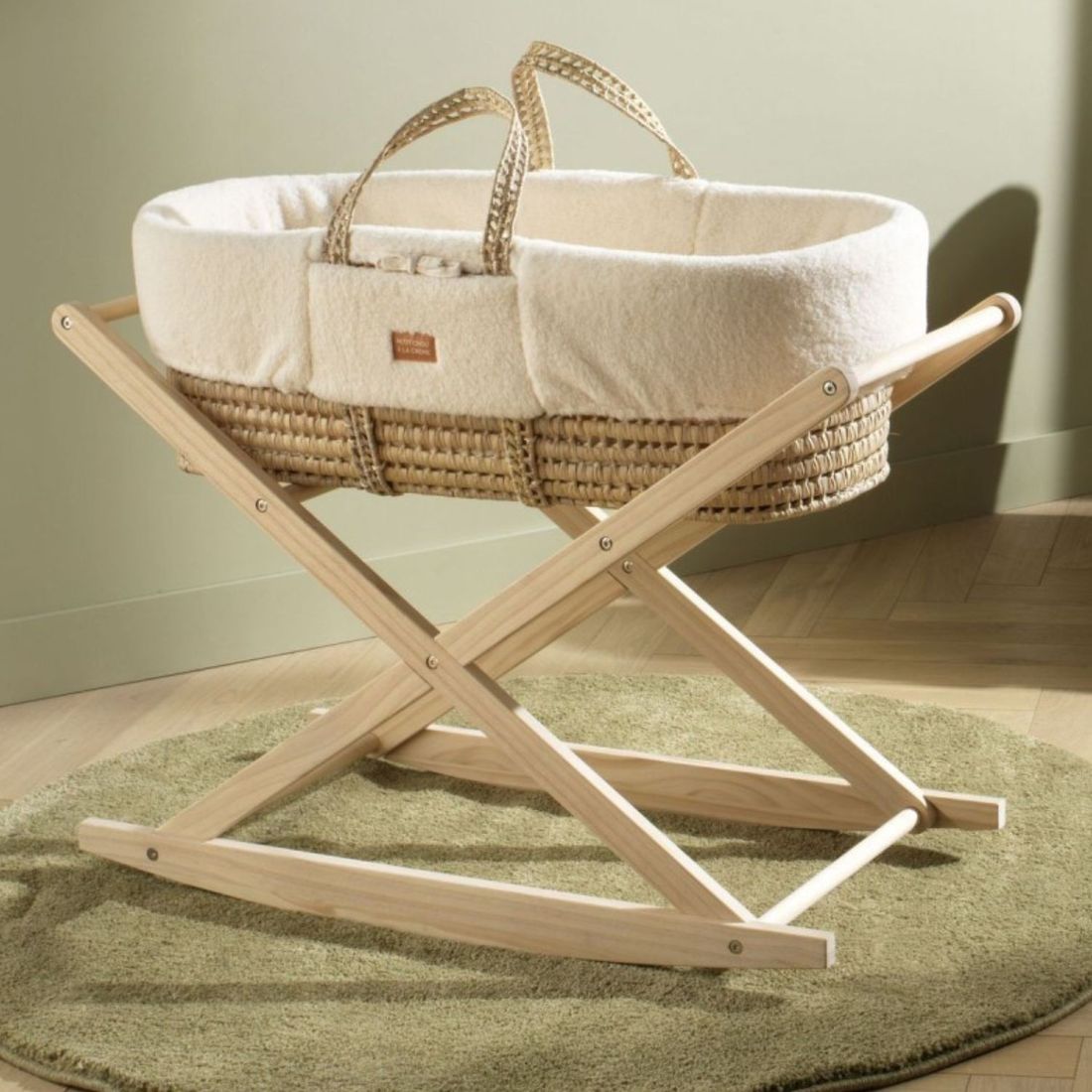 Support pour couffin en bois naturel (Sauthon) - Image 1