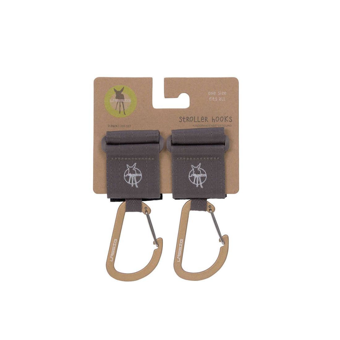 Attaches poussette avec mousqueton (lot de 2) (Lassig) - Image 3