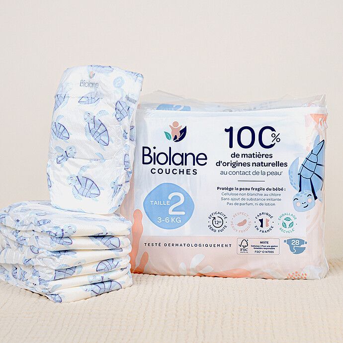 Lot de 28 Couches Ecologiques - T2 (Biolane) - Image 3