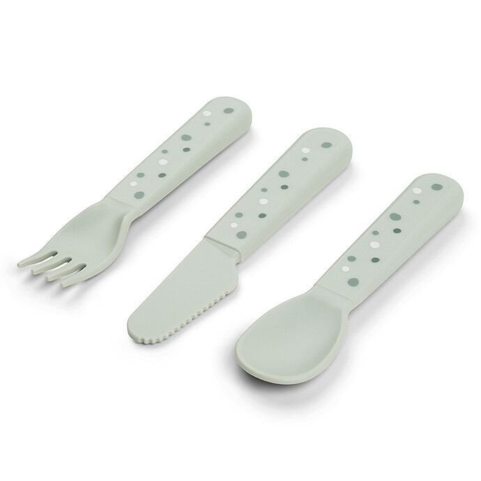 Lot de 3 Couverts Foodie - Happy Dots Vert (Done by deer) - Image 3