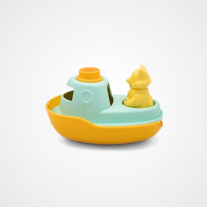 Jouet de bain made in france en matière recyclée bateau de mr renard (Le Jouet Simple) - Image 3