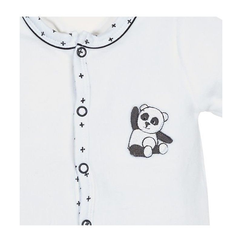 Pyjama velours Blanc taille 1 mois Chao Chao (Sauthon) - Image 1