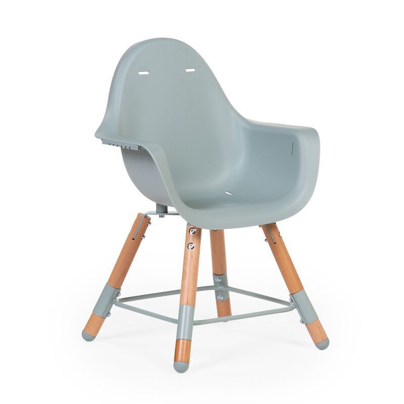 Evolu Chaise Haute - Réglable En Hauteur (50-75 Cm/*90 Cm) - Naturel Menthe (Childhome) - Image 9