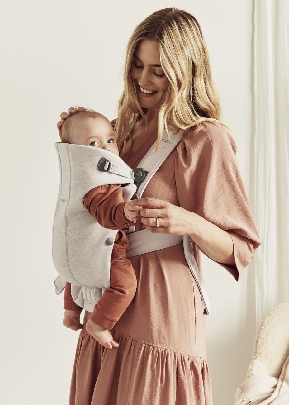 Porte-bébé Mini - Beige clair / Jersey 3D (BabyBjörn) - Image 2