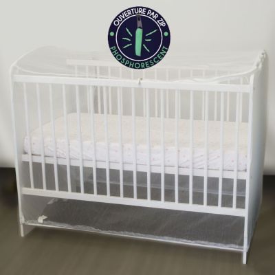 Moustiquaire intégrale adaptable (pour lit 60 x 120 et 70 x 140 cm) (Domiva) - Image 3