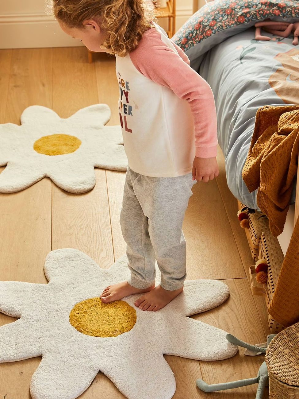 Tapis Fleur blanc (Vertbaudet) - Image 1