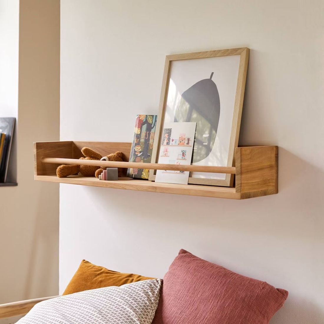 Etagère Murale Enfant En Bois De Teck Ugo 100 Naturel (Tikamoon) - Couverture
