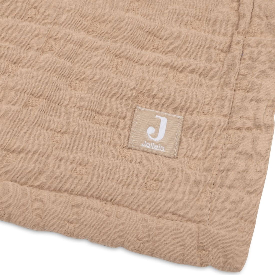 Couverture en gaze de coton Jacquard Biscuit (75 x 100 cm) (Jollein) - Image 7