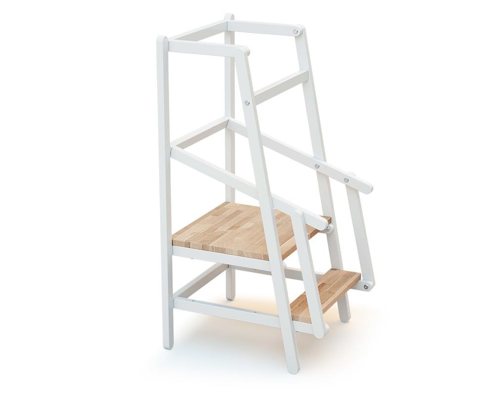 Tour d'observation/apprentissage enfant en bois blanc et hêtre verni (Jurababy) - Couverture