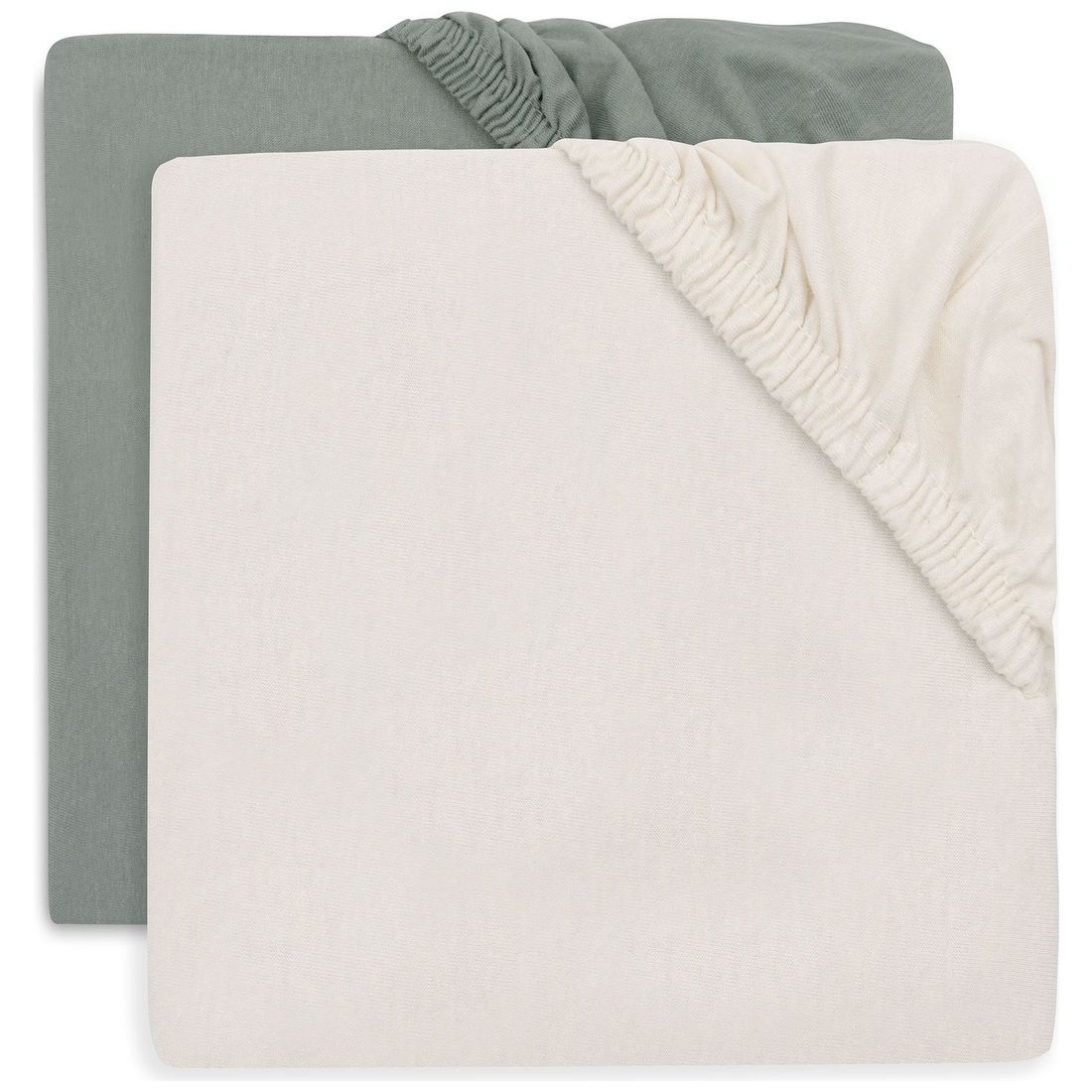 Lot de 2 draps housses en jersey Sea Green-Ivory (70 x 140 cm) (Jollein) - Couverture